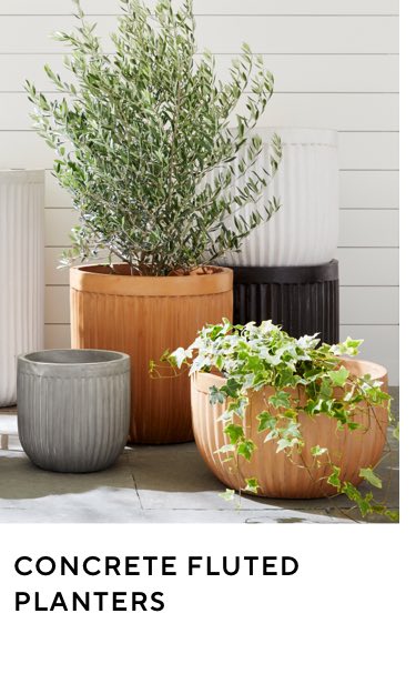 Concrete Fluted Planters