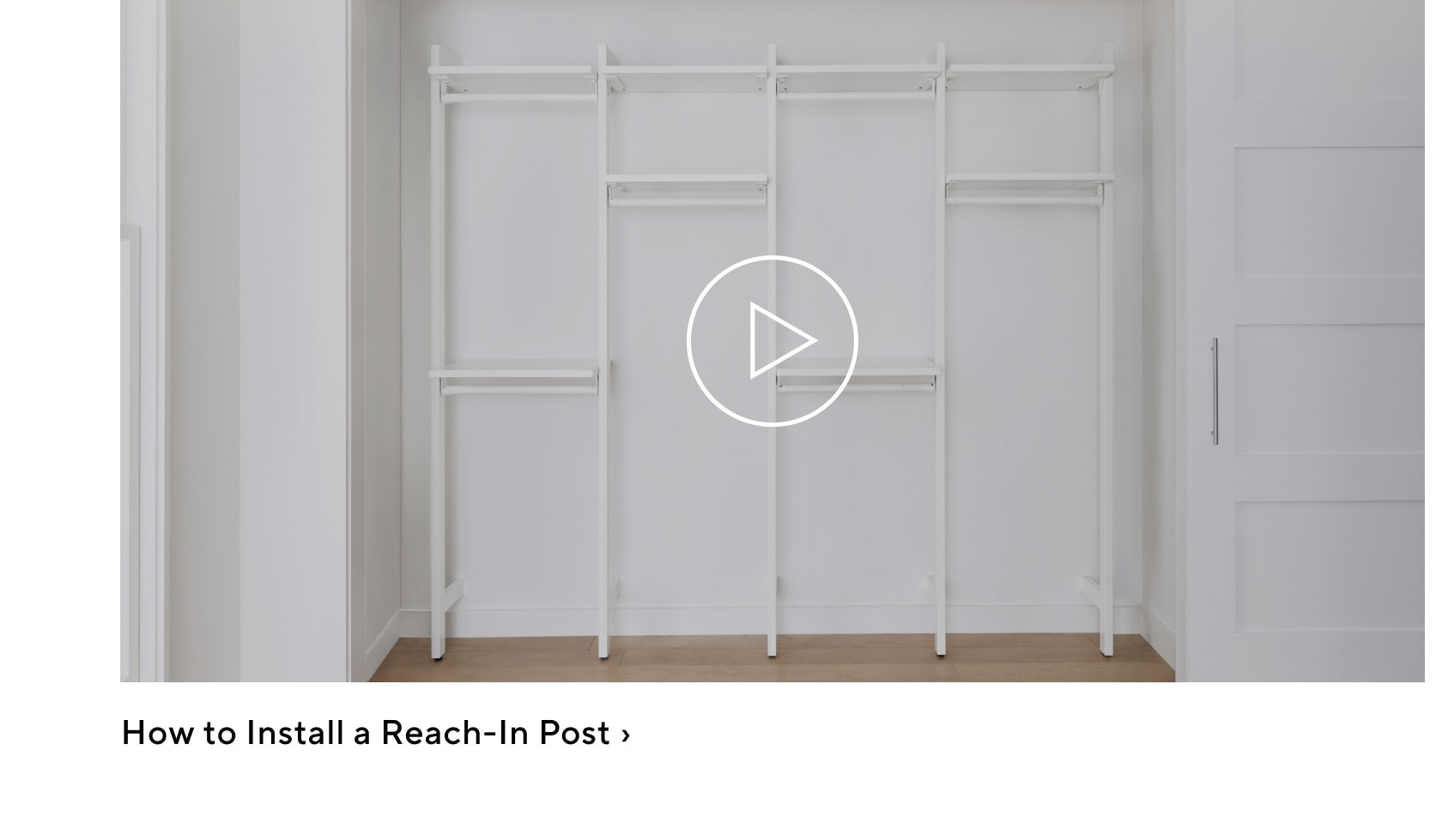 How to Install a Reach-In Post