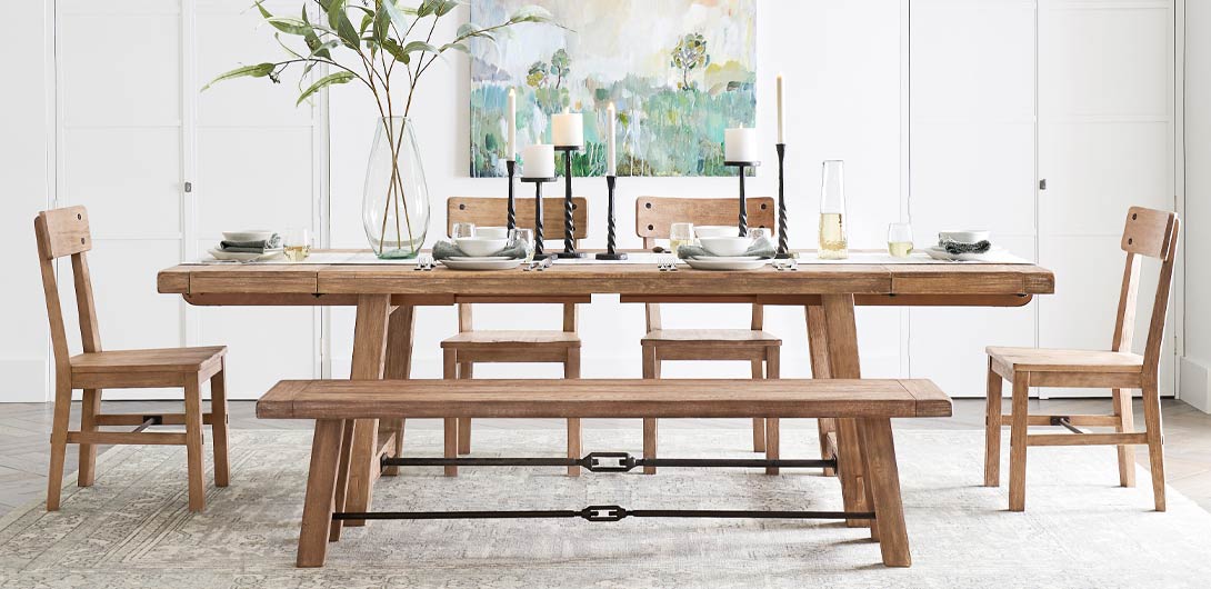 Pottery barn white on sale dining table