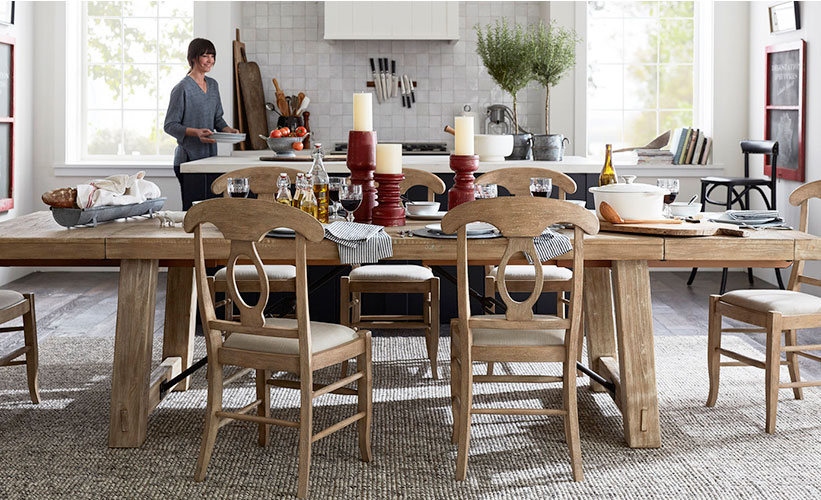 Farmhouse industrial store dining room