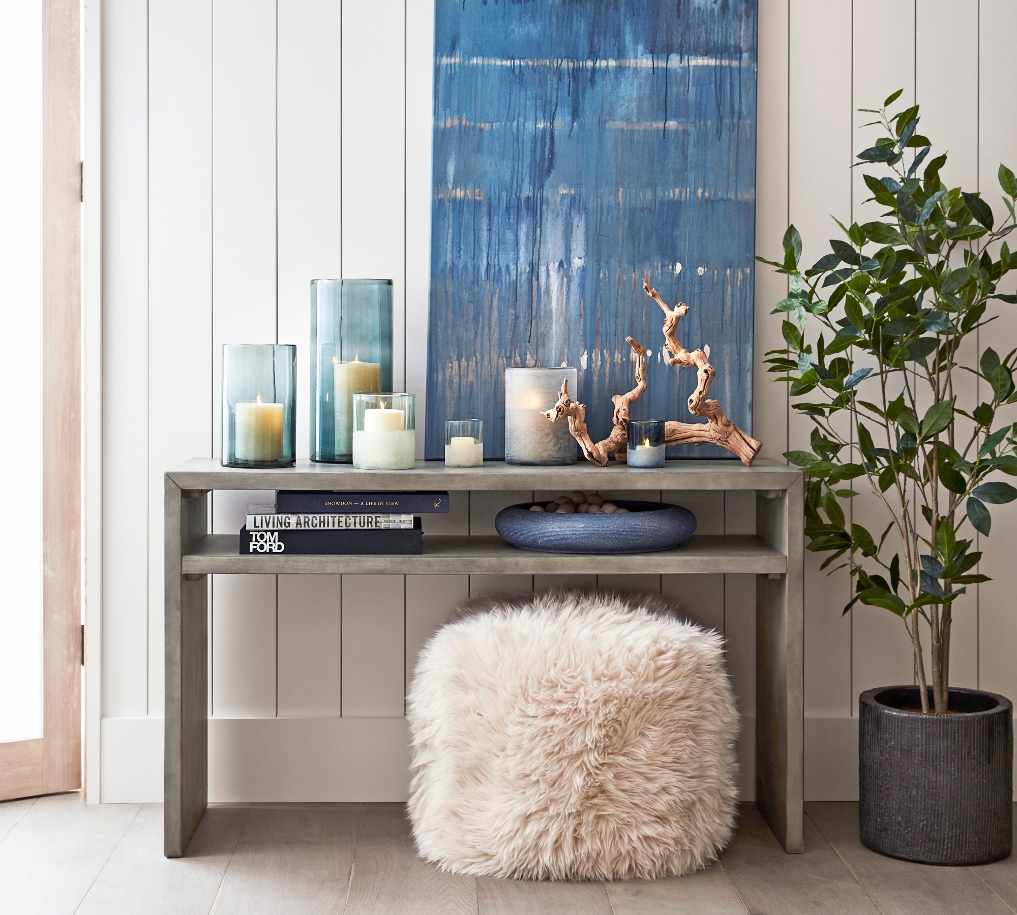 Indigo on sale console table