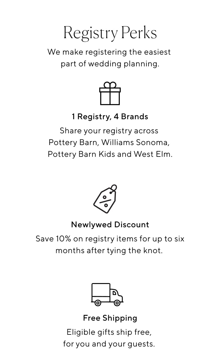 Pottery Barn Wedding Registry