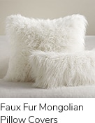 Faux Fur Mongolian Pillow Covers