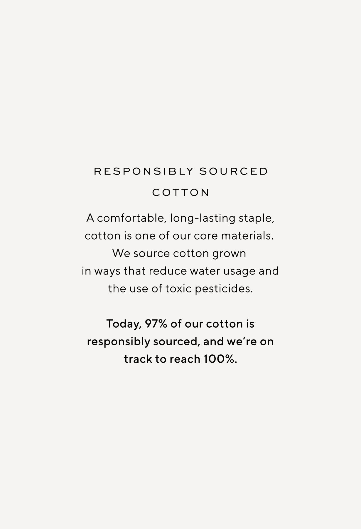 Responsibly Sourced Cotton