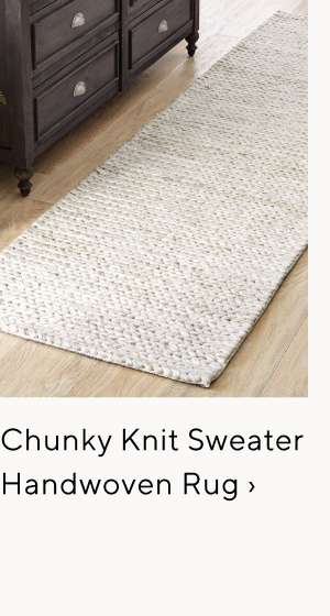 Chunky Knit Sweater Handwoven Rug