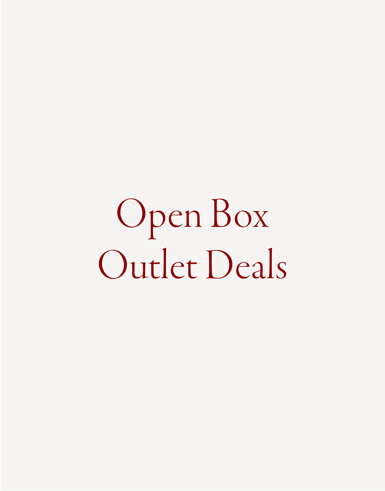 Open Box Outlet Deals