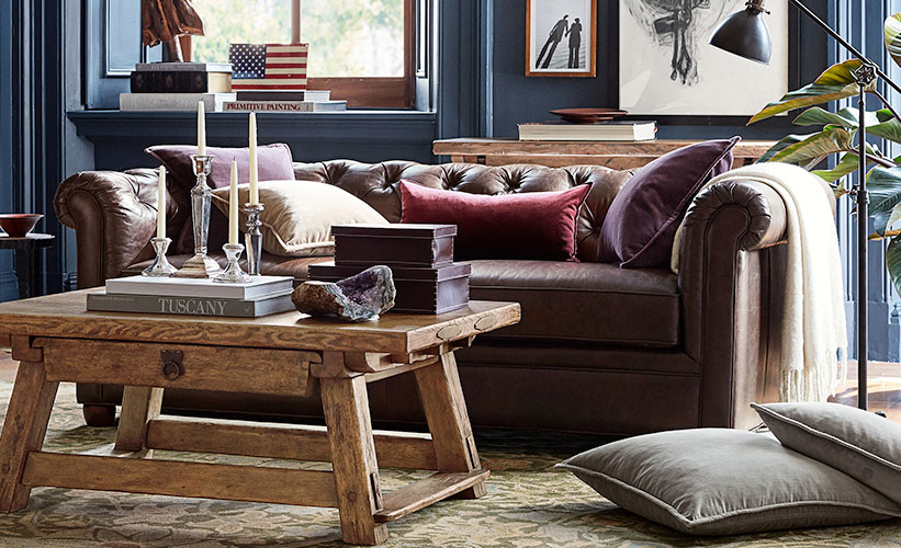 How to Decorate a Leather Couch How to Decorate a Leather Couch