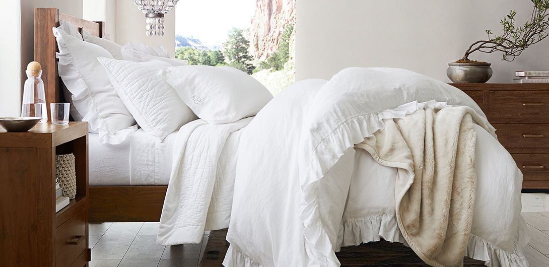 Fringe Ruffle Duvet & Shams