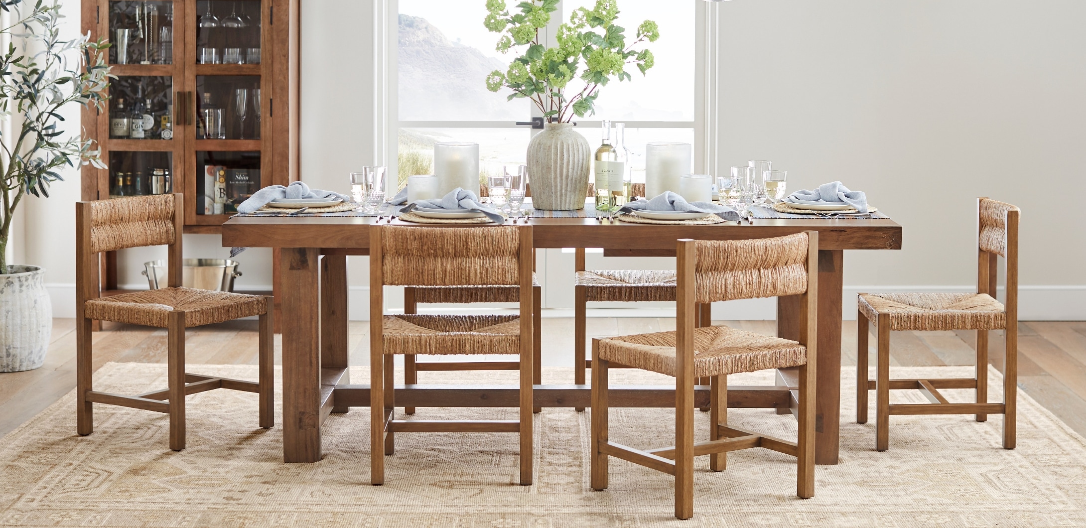 Pottery barn tables and benches sale