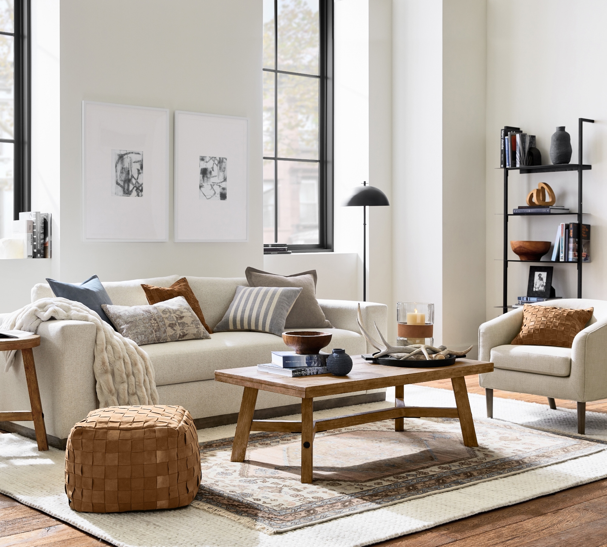 Pottery barn floor sofa top