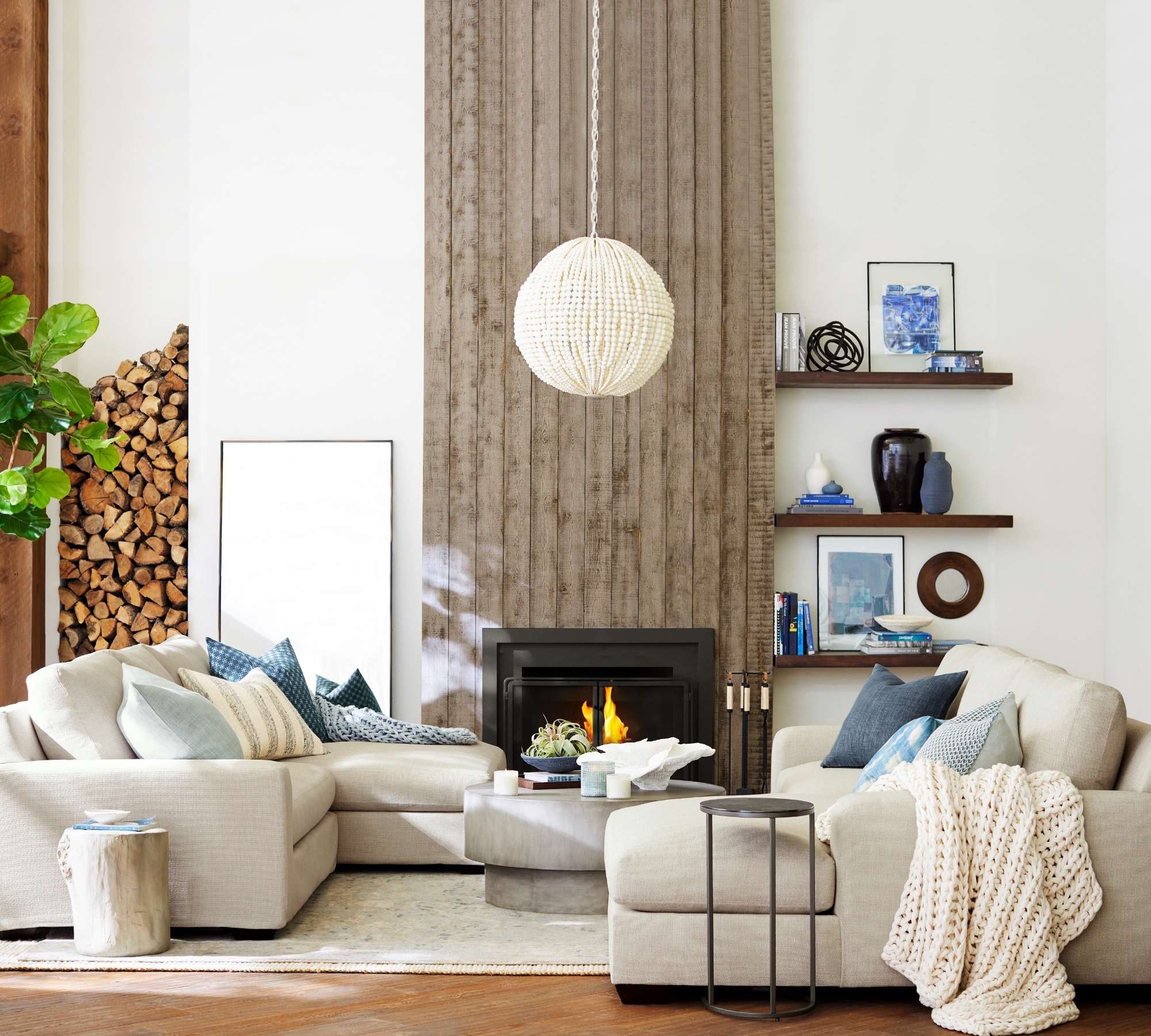 Curtains Big Sur Byron Living Room | Pottery Barn