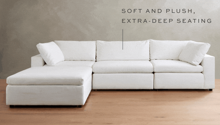 U shaped sectional pottery barn discount