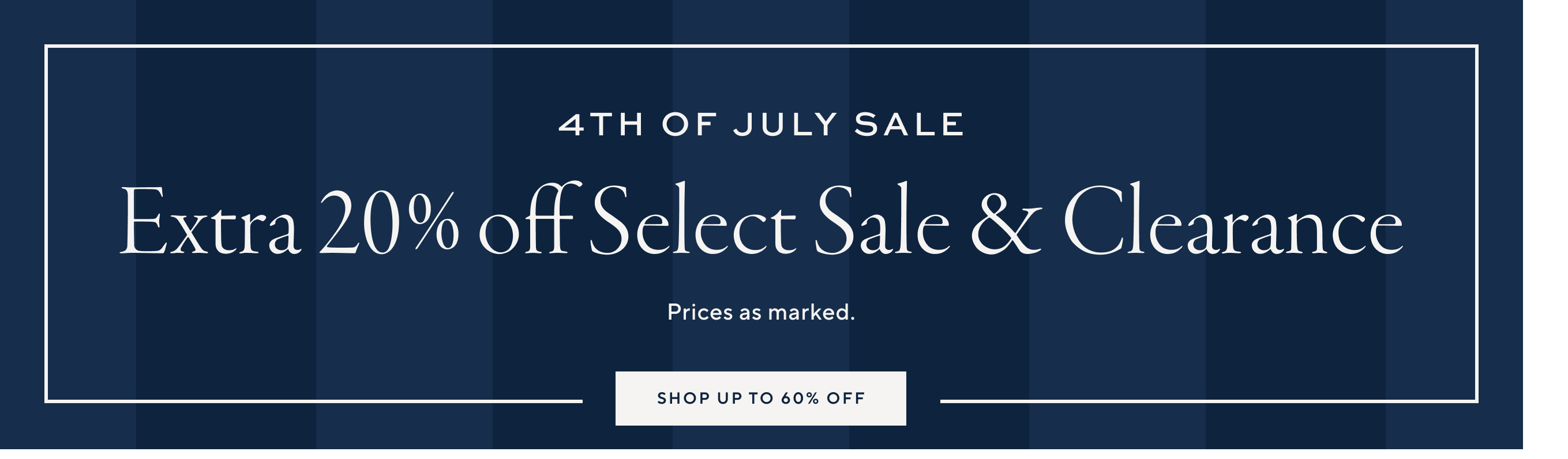 Extra 20% Off Select Sale & Clearance