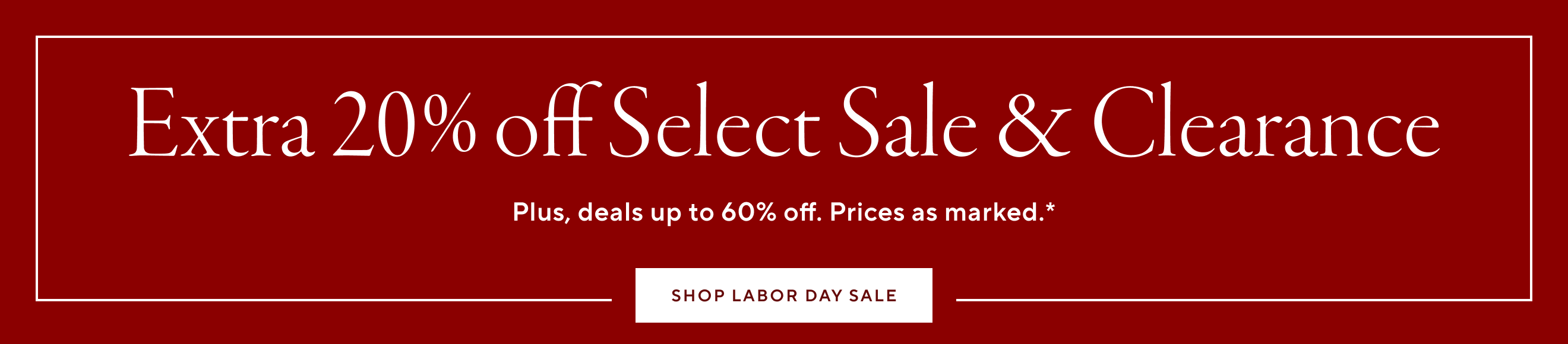 Labor Day Sale: Up to 60% off
