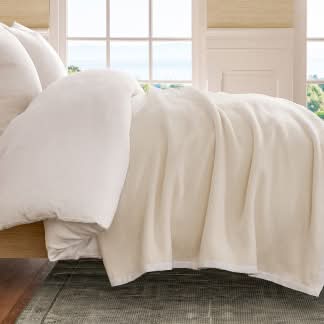Jupe De Lit Pottery Barn – King Size – Ivoire – 55% Coton 45% Lin – 14" Drop