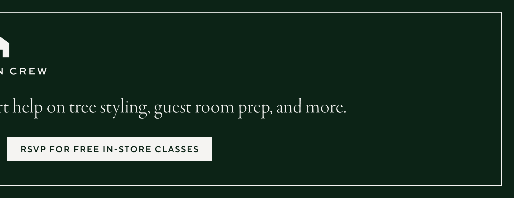 RSVP For In-Store Classes