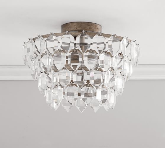 Alma Crystal Flush Mount Pottery Barn Alma Crystal Flush Mount Pottery Barn