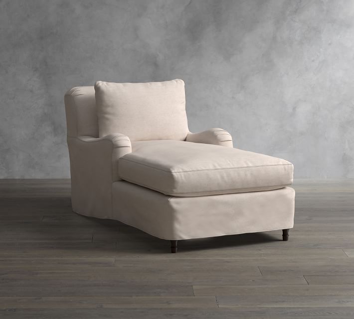 Carlisle Slipcovered Chaise Lounge | Pottery Barn