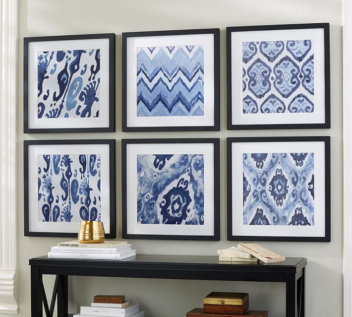 Indigo Ikat Framed Prints | Pottery Barn