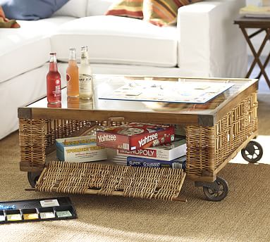 Woven Crate Coffee Table | Pottery Barn