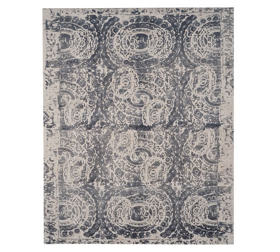 Bosworth Tufted Wool Rug Gray Pottery Barn