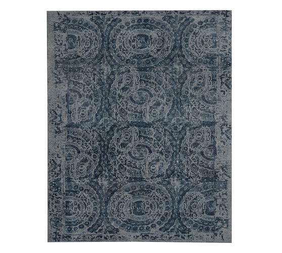 Bosworth Hand Tufted Wool Rug Blue Pottery Barn