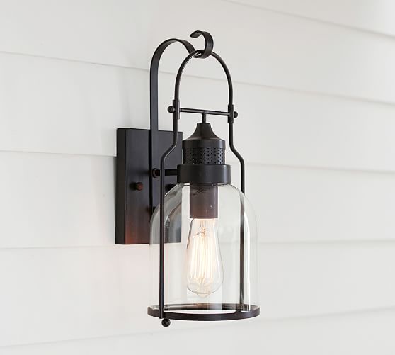 Taylor Indoor Outdoor Metal Sconce Pottery Barn Taylor Indoor Outdoor Metal Sconce