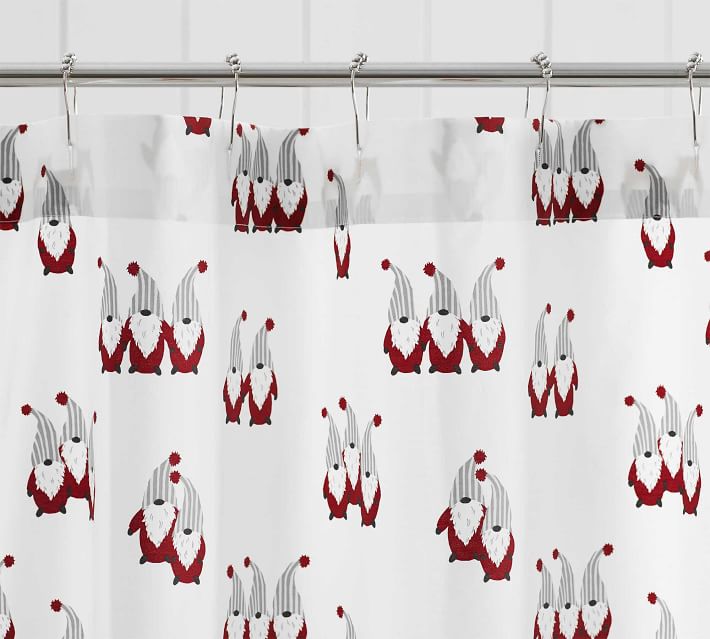 Gnome Printed Organic Shower Curtain Pottery Barn