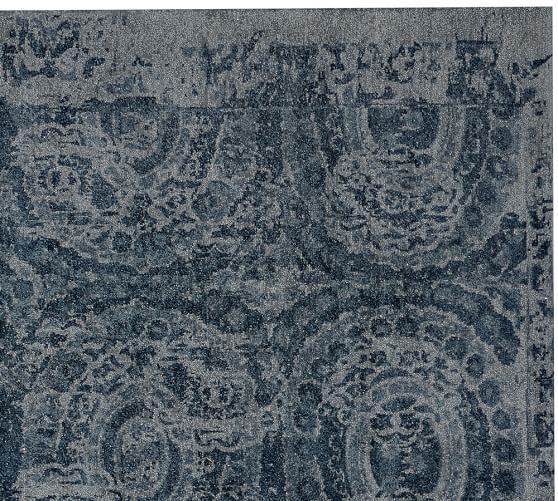 Bosworth Hand Tufted Wool Rug Blue Pottery Barn