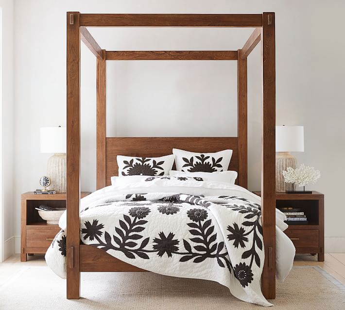 canopy bed curtains full