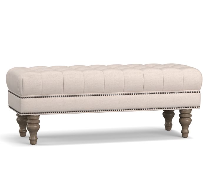 Martin Tufted Upholstered Bench Pottery Barn