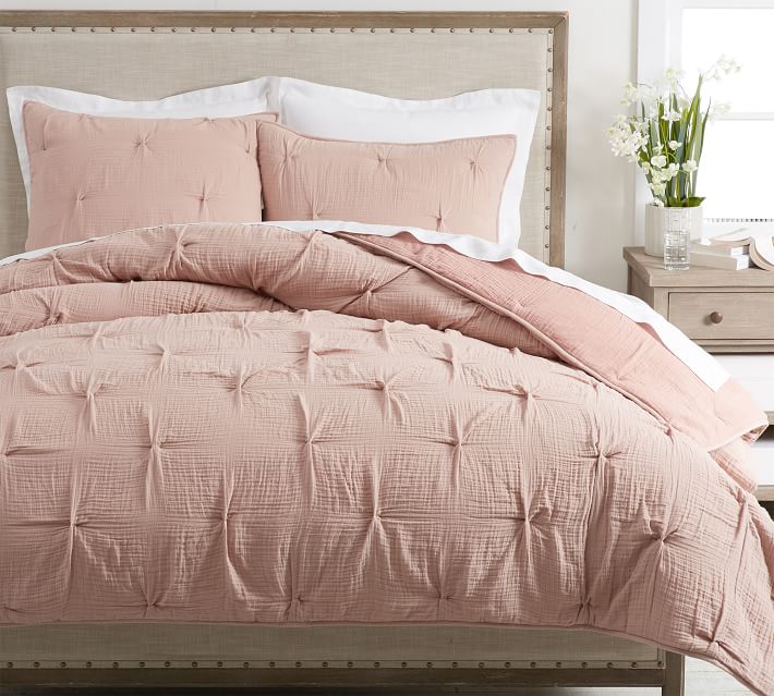 dusty pink king comforter set
