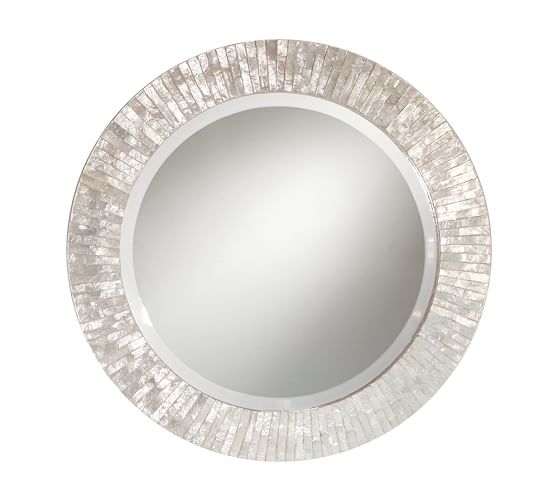 Miranda Capiz Round Wall Mirror 