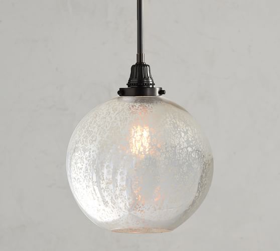 Custom Mercury Glass Globe Pole Pendant Pottery Barn - White Kitchen With Mercury Glass Pendants Custom Mercury Glass Globe Pole Pendant Pottery Barn - White Kitchen With Mercury Glass Pendants