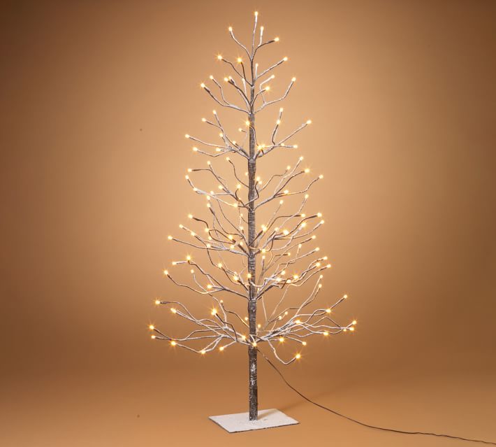 Light Up Snowy Pine Trees | Pottery Barn