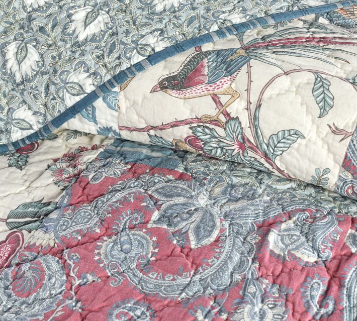 Fiorella Patchwork Cotton Quilt & Shams Pottery Barn