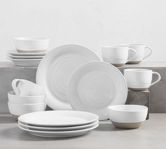 奎恩手工Stoneware 16件套餐具