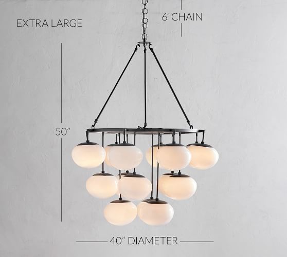 Can Round Milk Glass Chandelier Pottery Barn