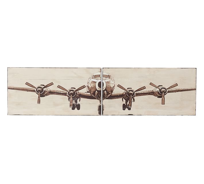 pottery barn airplane lamp