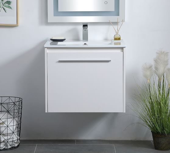 Luc 24 36 Single Sink Floating Vanity With Drawer Pottery Barn