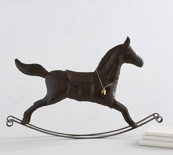 pottery barn unicorn rocking horse