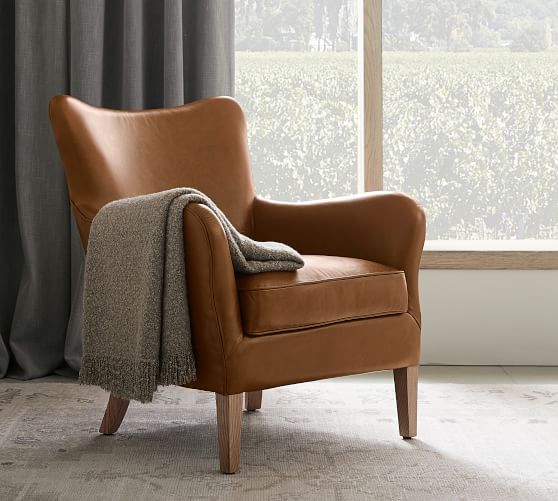 Clark Leather Armchair Pottery Barn