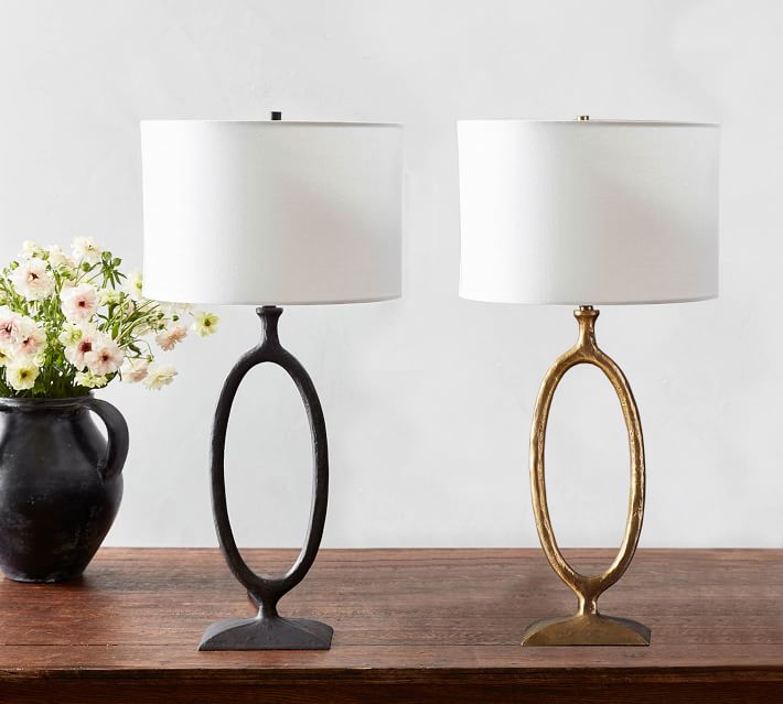 Easton Forged-Iron Table Lamp | Pottery 