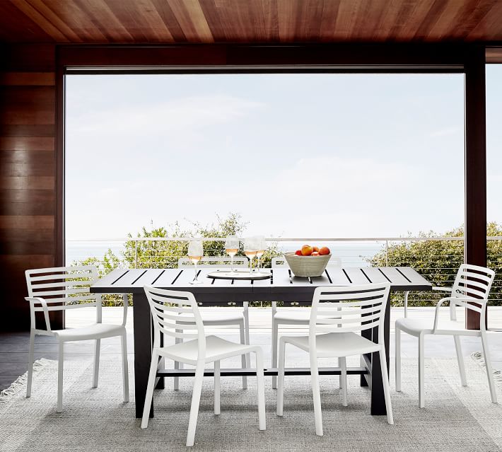 Download Malibu Metal Extending Rectangular Dining Table | Pottery Barn Yellowimages Mockups