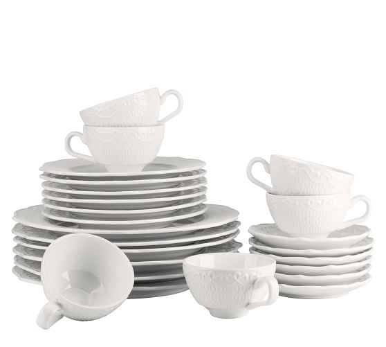 Ever Porcelain 24-Piece Dinnerware Set