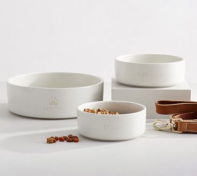 stoneware pet bowls