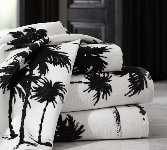 palm tree bath towels