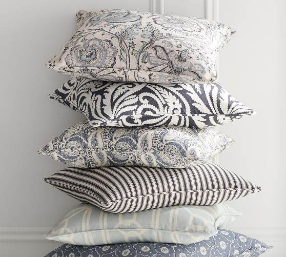 pottery barn black pillows