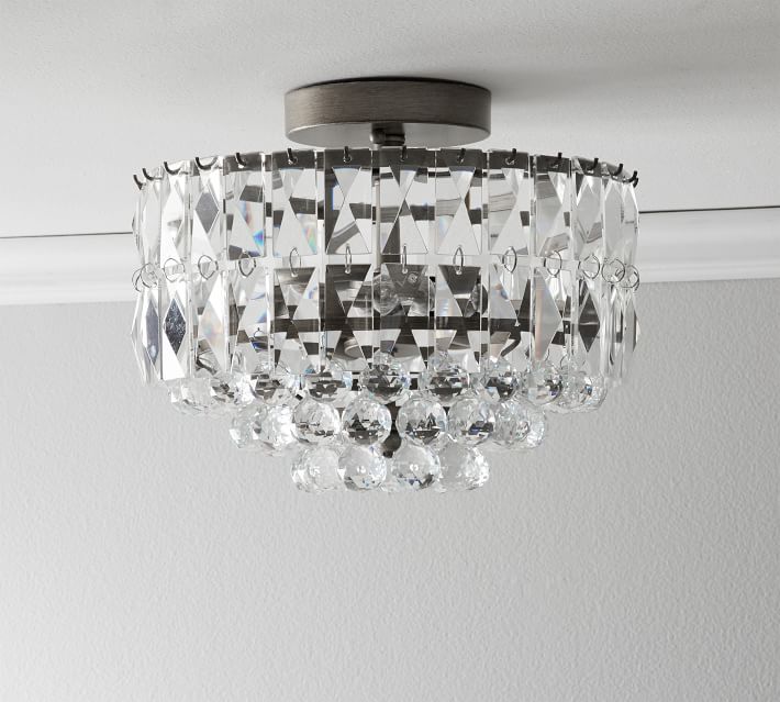 Elizabeth Crystal Flush Mount Pottery Barn - Crystal Glass Drop Silver Flush Mount Chandelier Elizabeth Crystal Flush Mount Pottery Barn - Crystal Glass Drop Silver Flush Mount Chandelier