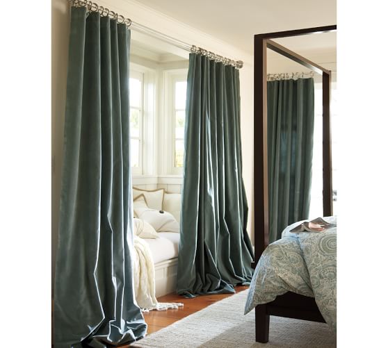 Velvet Curtain Cafe Pottery Barn Velvet Curtain Cafe Pottery Barn